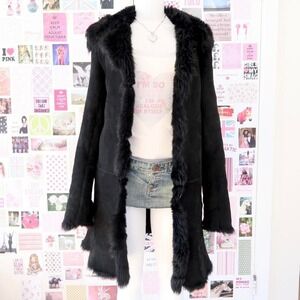 genel england genuine sheepskin penny lane coat